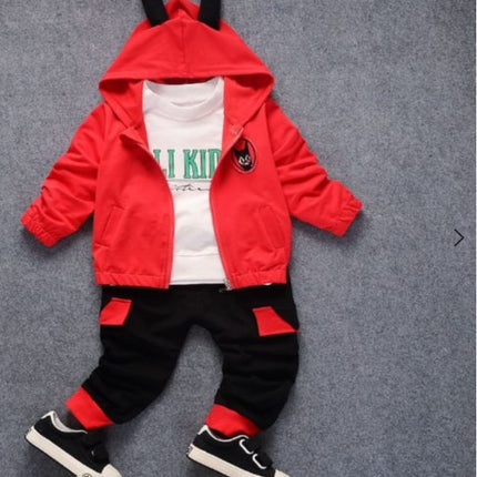 Boys' 3-Piece Long Sleeve Outfit Set | Stitching Detail (73–110cm)