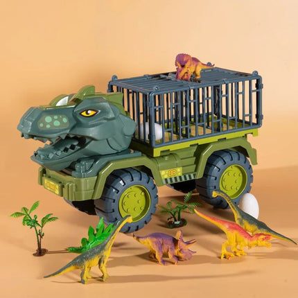 Kids Dinosaur Truck Toy — Pull-Back Puzzle Car for Toddlers