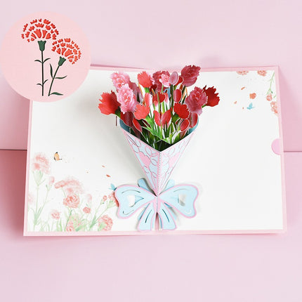 3D Pop Up Flower Bouquet Mother's Day Card