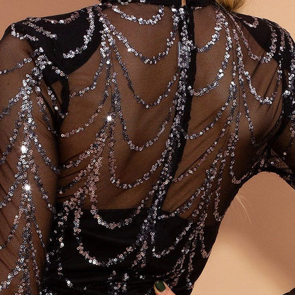 Women's Sequins Maxi Long Sleeve Party Dress