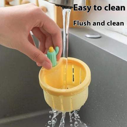 Cactus Sink Drain Strainer With Automatic Press And Dumping Basket