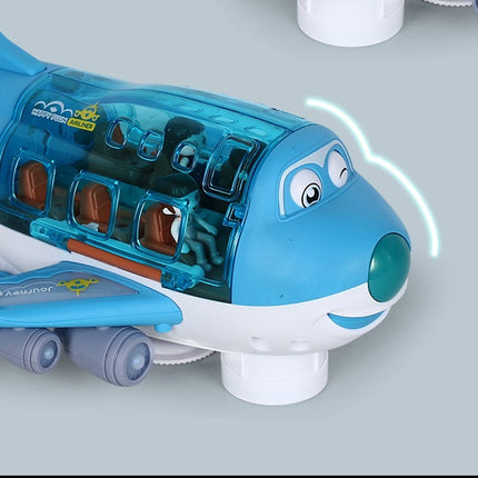 360° Rotating LED Airplane Toy with Music & Lights for Kids
