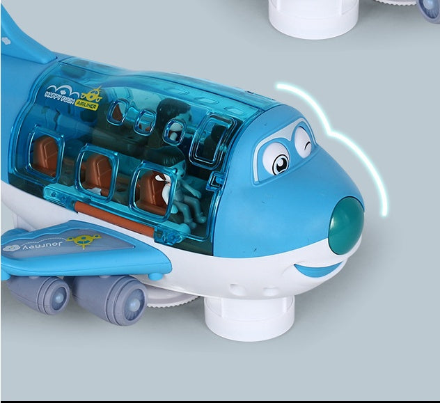 360° Rotating LED Airplane Toy with Music & Lights for Kids