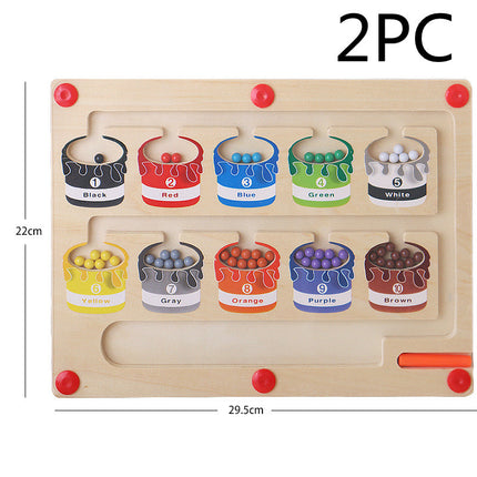Kids Wooden Magnetic Bead Board – Thinking & Classification Learning Toy