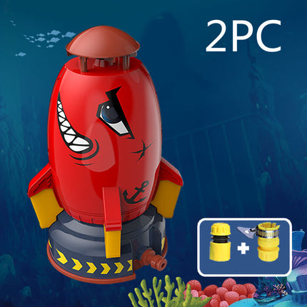 Outdoor Rocket Launcher Water Pressure Lift Sprinkler Toy