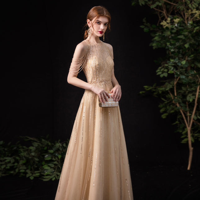 Hot Temperament Evening Banquet Fashion Formal Dress