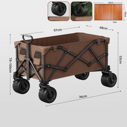 Outdoor Hand-Push Foldable Camping Cart