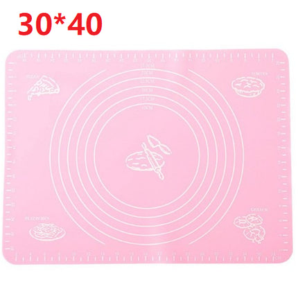 Reusable Non-Stick Silicone Baking Mat for Pastry Rolling with Measurements