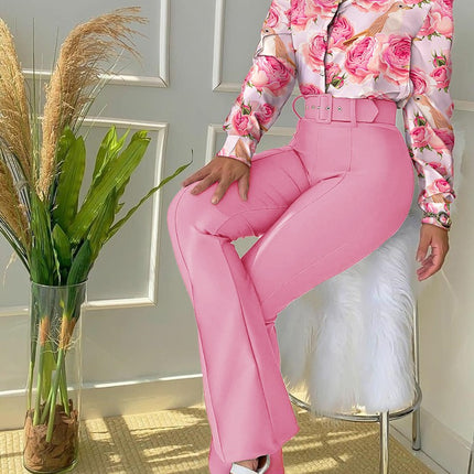 Women's Fashion Print Trouser Suit