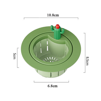 Cactus Sink Drain Strainer With Automatic Press And Dumping Basket