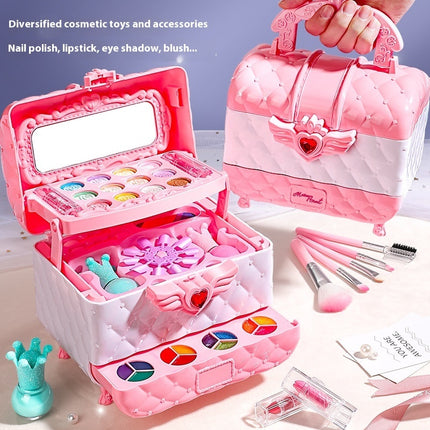 Kids Colourful Princess Makeup Toy Cosmetic Bag Set