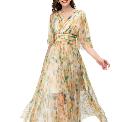 Women's Retro Temperament Printed Dress