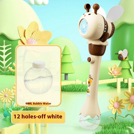 Kids Electric Bee Bubble Machine with Auto Light-Up