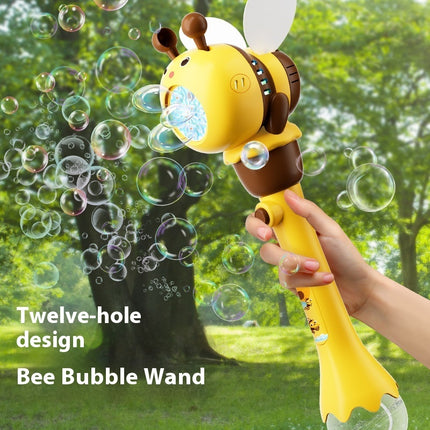 Kids Electric Bee Bubble Machine with Auto Light-Up