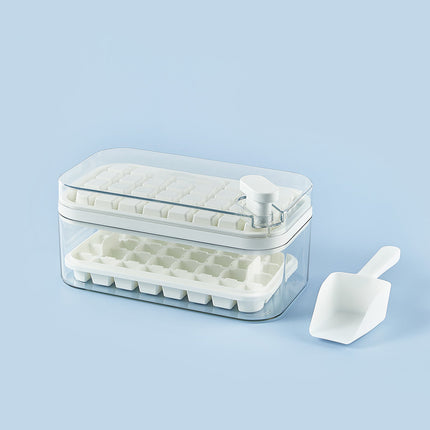 One-button Press Type Ice Mold Box Ice Cube Maker With Cover