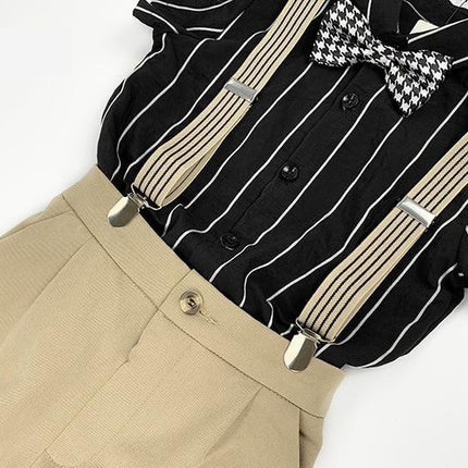 Boys 4-Piece Formal Suit Set with Bow Tie