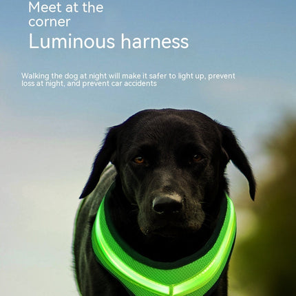 LED Luminous Reflective Dog Harness Chest Strap Vest
