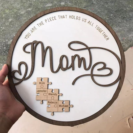 Creative Wooden Puzzle Ornament For Mother's Day