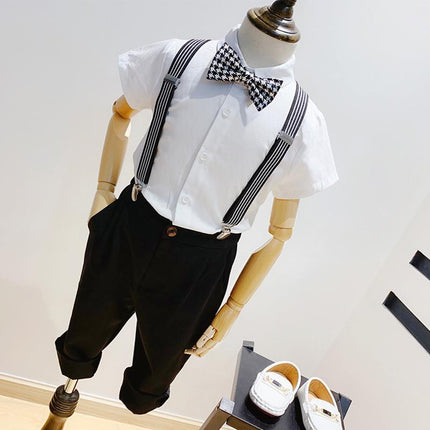 Boys 4-Piece Formal Suit Set with Bow Tie