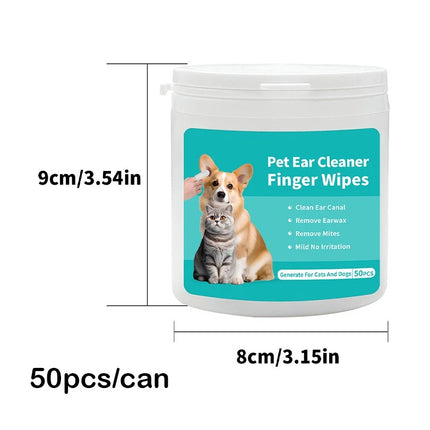 Dog And Cat Eye And Ear Cleaning Finger Wipes