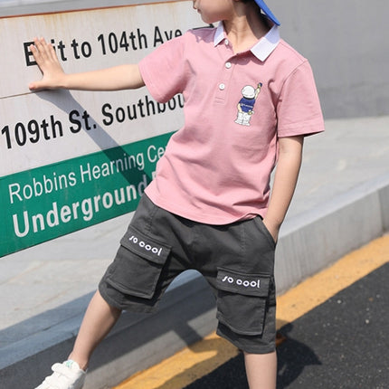 Boys Short-Sleeved Cartoon 2-Piece Set