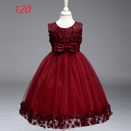 Girls Elegant Flower Girl Wedding Dress