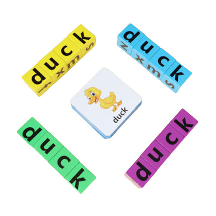 Kids 26-Letter Spelling Word Wooden Building Blocks