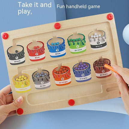 Kids Wooden Magnetic Bead Board – Thinking & Classification Learning Toy
