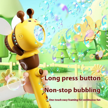 Kids Electric Bee Bubble Machine with Auto Light-Up