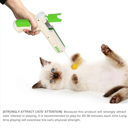 Interactive Cat Toy With Feather Stick
