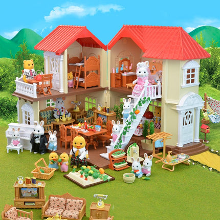 Forest Villa Playset with Animal Figures & Lights – Large Simulation House Toy for Kids