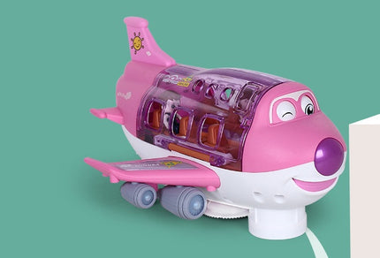 360° Rotating LED Airplane Toy with Music & Lights for Kids