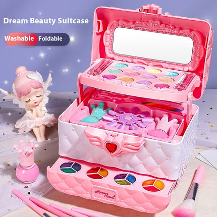 Kids Colourful Princess Makeup Toy Cosmetic Bag Set