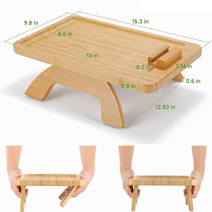 Portable Folding Bamboo Sofa Tray