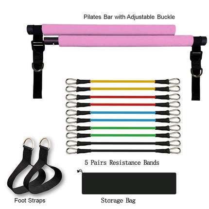 Fitness Yoga Pilates Bar Portable Gym Accessories Sport Elastic Bodybuilding Resistance Bands For Home Trainer Workout