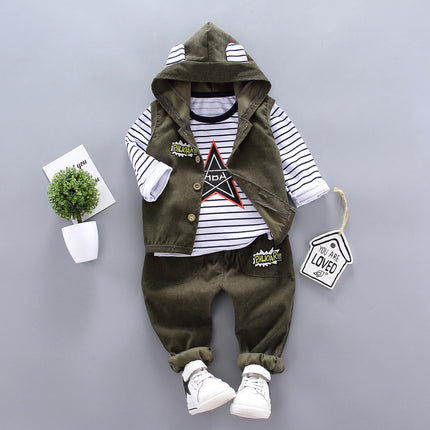 Boys 3-Piece Sporty Hooded Suit Set