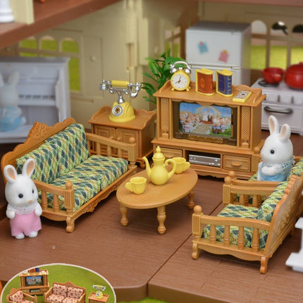 Forest Villa Playset with Animal Figures & Lights – Large Simulation House Toy for Kids