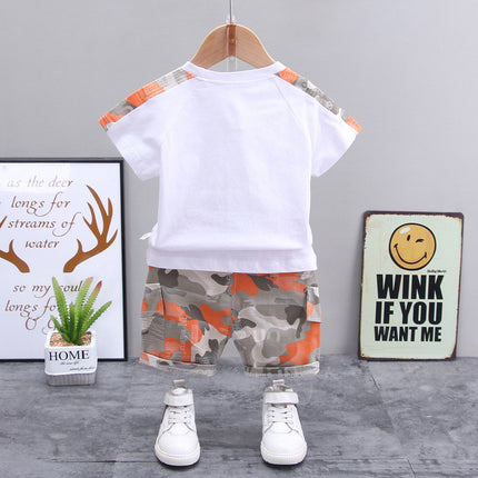 Boys Camo Short-Sleeve Top & Shorts 2-Piece Set