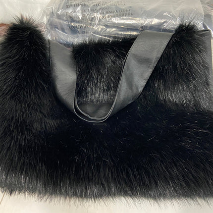 Sac à main en fausse fourrure tendance pour femme