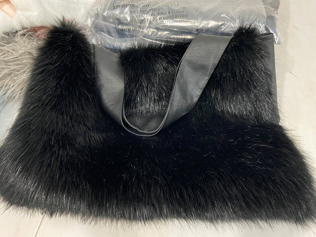 Women's Trendy Fur Handbag