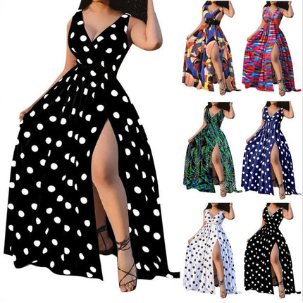 Women's Printed Maxi Swing Dress