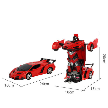 Kids Transforming Robot Remote Control Car — 1:18 Scale RC Toy
