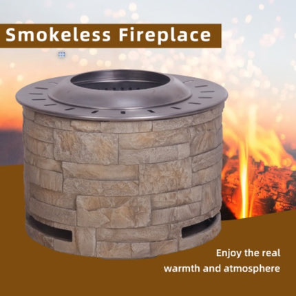 Stack-Stone-Look Smokeless Firepit