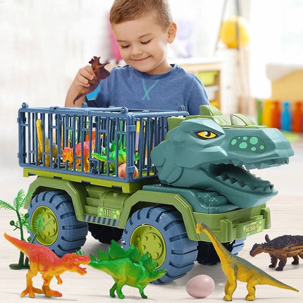 Kids Dinosaur Truck Toy — Pull-Back Puzzle Car for Toddlers