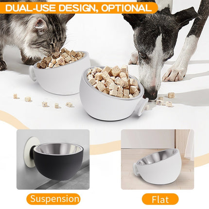 Magnetic Cat And Dog Feeder Food Bowl