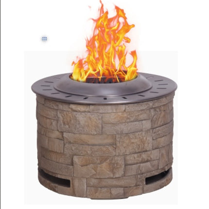 Stack-Stone-Look Smokeless Firepit