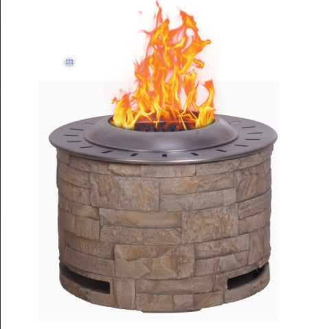 Stack-Stone-Look Smokeless Firepit