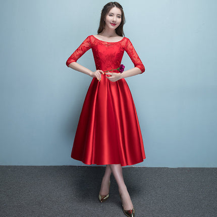 Western Style Mid-length Elegant Party Dress