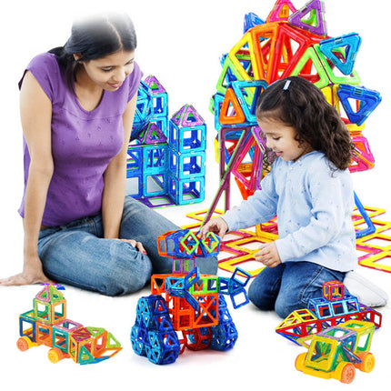 Magnetic Building Blocks Set for Kids – DIY STEM Magnet Tiles