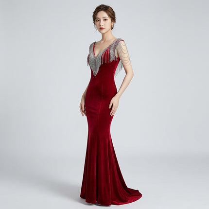 Hot Female Fishtail Evening Dress
